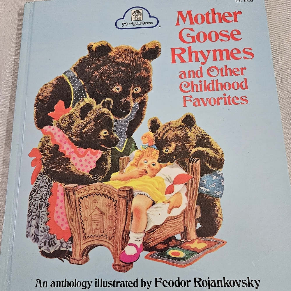 Mother Goose Rhymes and Other Childhood Favorites Book Merigold Press 1972